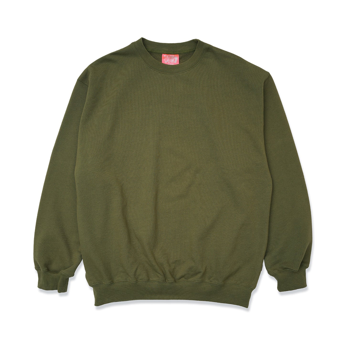 Olive Basic Sweat Crewneck