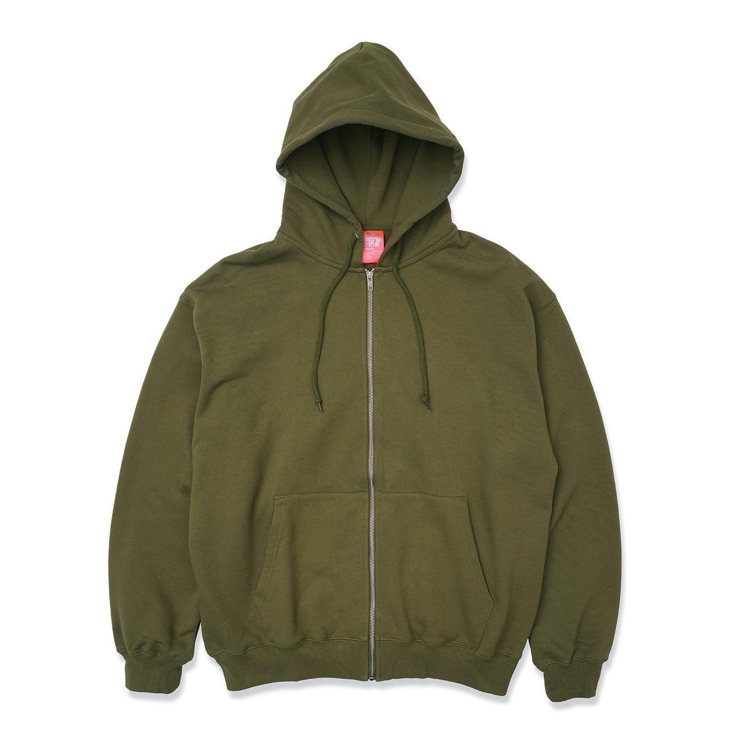 Olive Basic Zip Up Hoodie