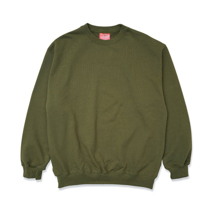 Olive Basic Sweat Crewneck
