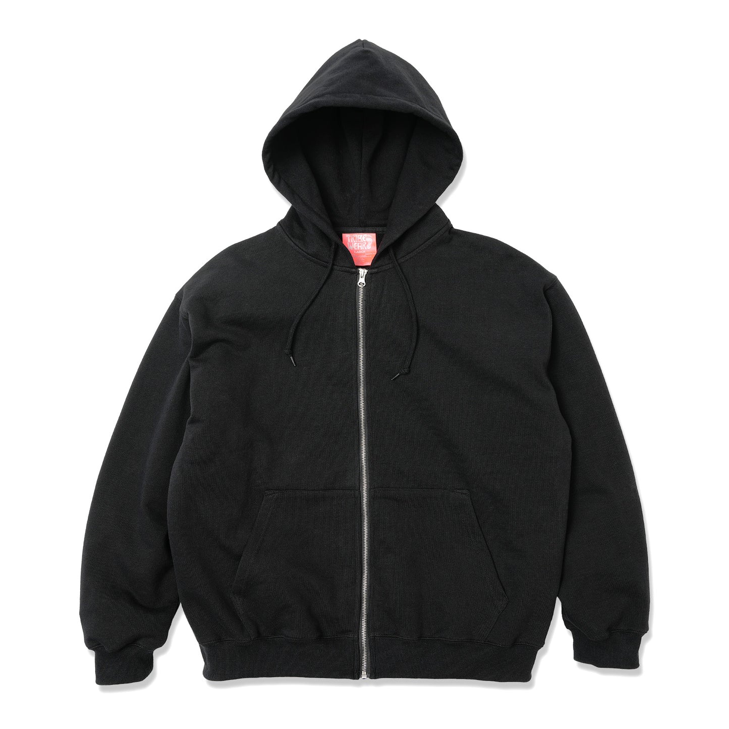 Black Basic Zip Up Hoodie