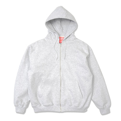 Gray Basic Zip Up Hoodie