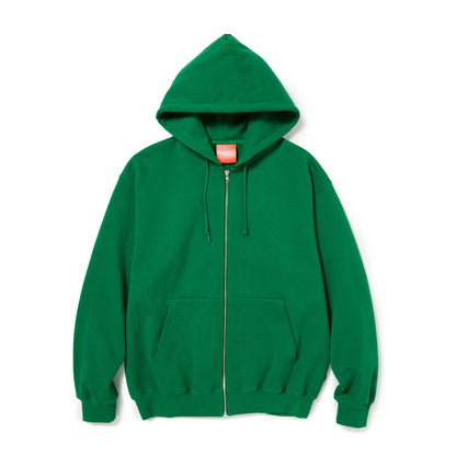 Green Basic Zip Up Hoodie