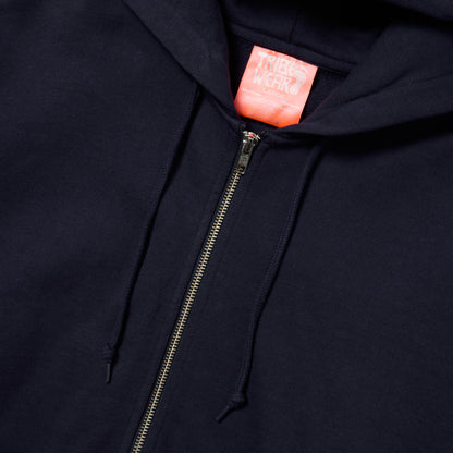 Navy Basic Zip Up Hoodie
