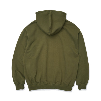 Olive Basic Zip Up Hoodie