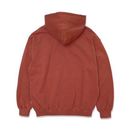 Brick Red Basic Zip Up Hoodie